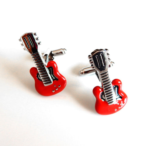 Mancuernillas de Guitarra Roja  - Red Box Fashion Accessories